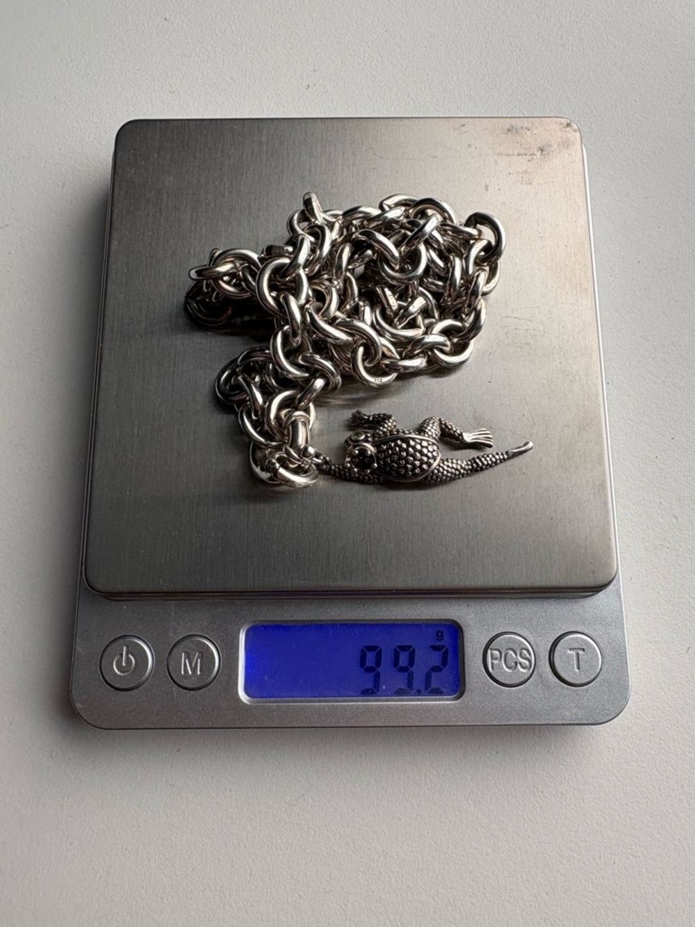 Kieselstein Cord Frog Prince Sterling Silver Chain Link Necklace & Charm 99.2 - Picture 16 of 16